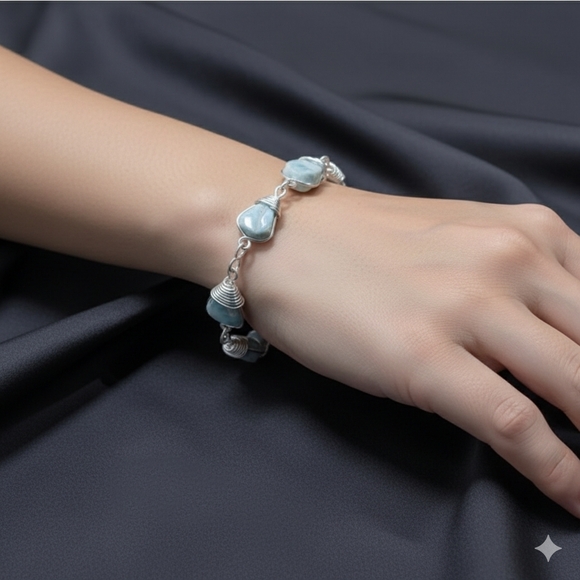 Jewelry - Pectolite Rare Dolphin Stone Bracelet